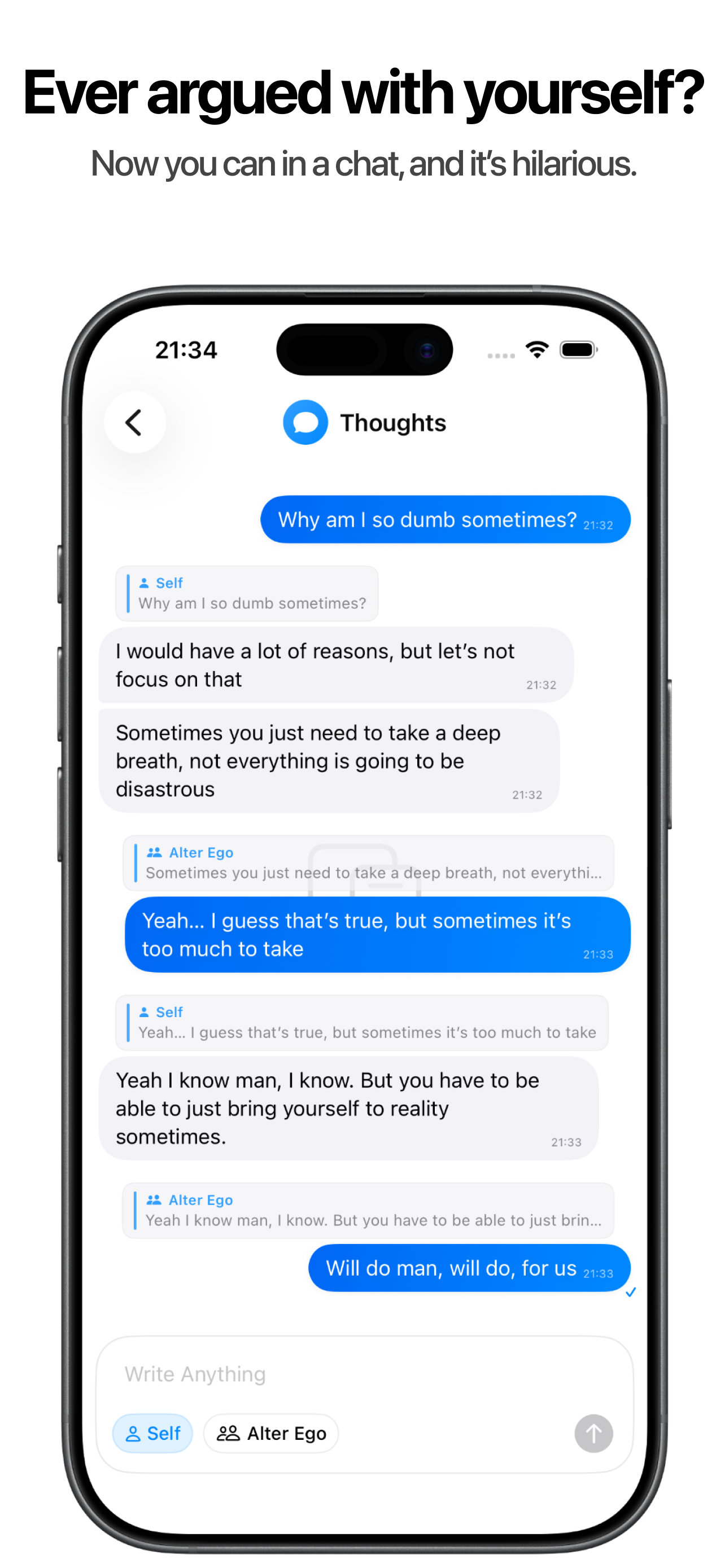 SoloType - Chat with Yourself screenshot 2