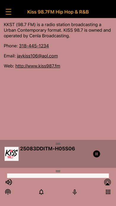 Kiss 98.7 Rap, Hip Hop & R&B Screenshot