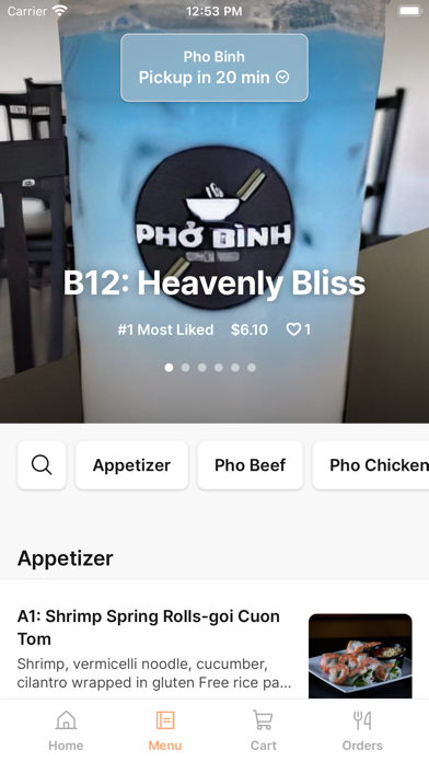 Pho Binh iPhone screenshot 2 - Food & Drink app