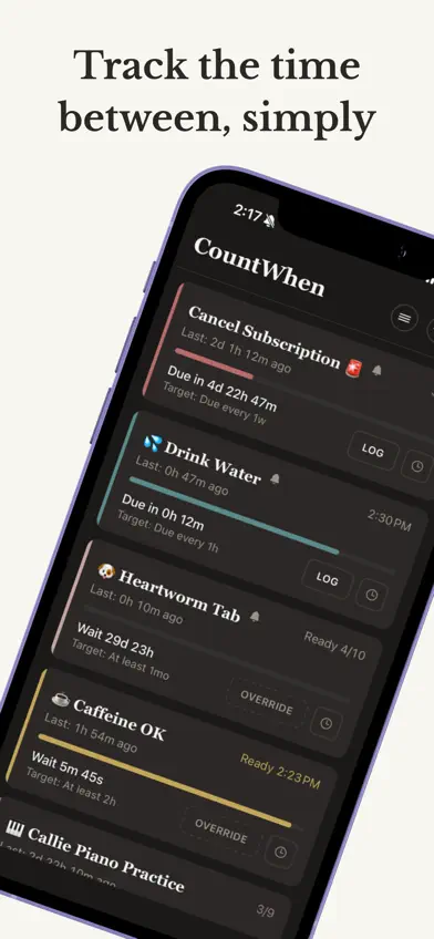 CountWhen Help Remembering screenshot 1