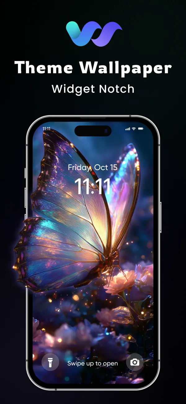 #1. Theme Wallpaper : Widget Notch (iOS) De: Mastertex Fab