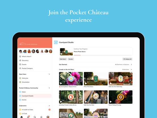 Camp Château iPad screenshot 3 - Social Networking app