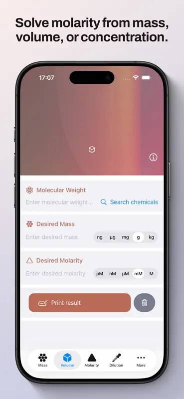 Lab Mate — Molarity & Dilution screenshot 7 of 9