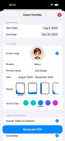 Schoolfolio screenshot