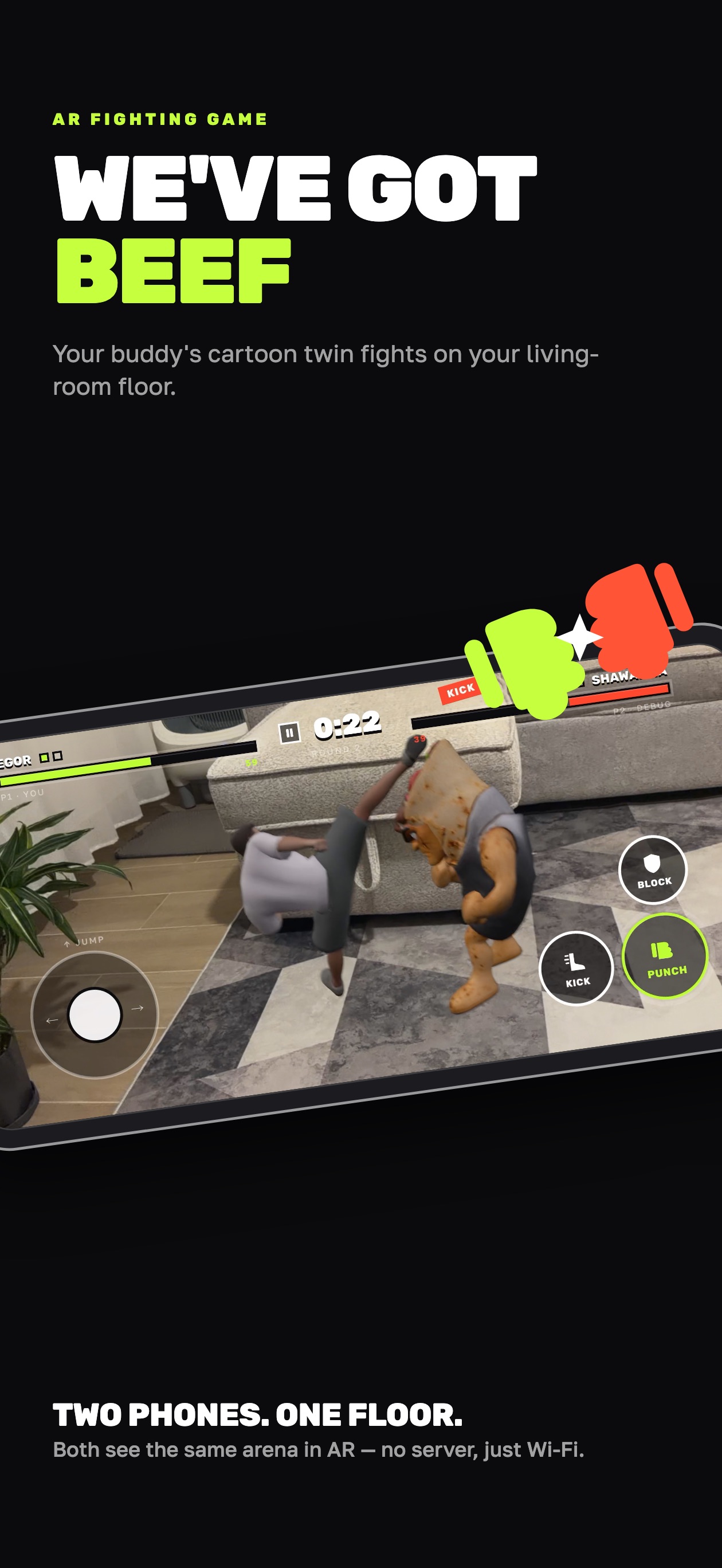 Screenshot 1 of ARBEEF: AR Fighting Game