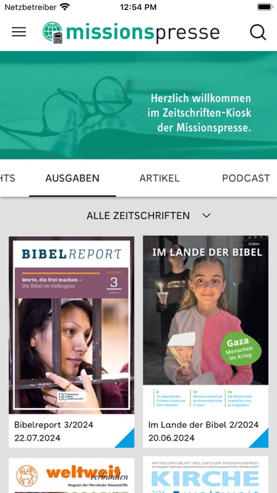 Missionspresse Screenshot