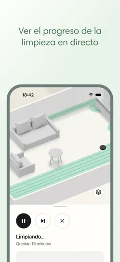 Captura de pantalla de Roomba Home en iPhone 4