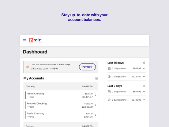 Screenshot #5 pour Raiz - Mobile Banking