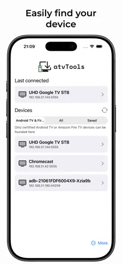 Captura de pantalla de AtvTools en iPhone 1