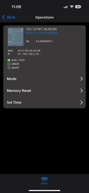 SIMATIC S7-1200 G2 NFC screenshot 2
