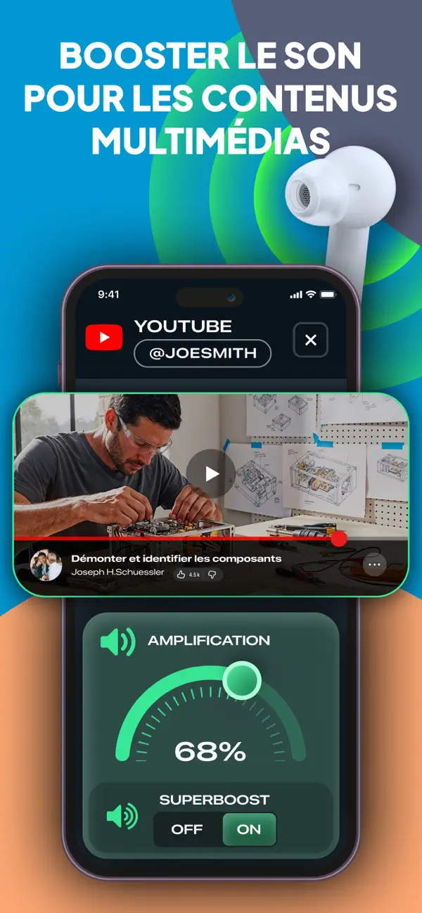 Screenshot #2 pour Augmenter le Volume - Ear Spy