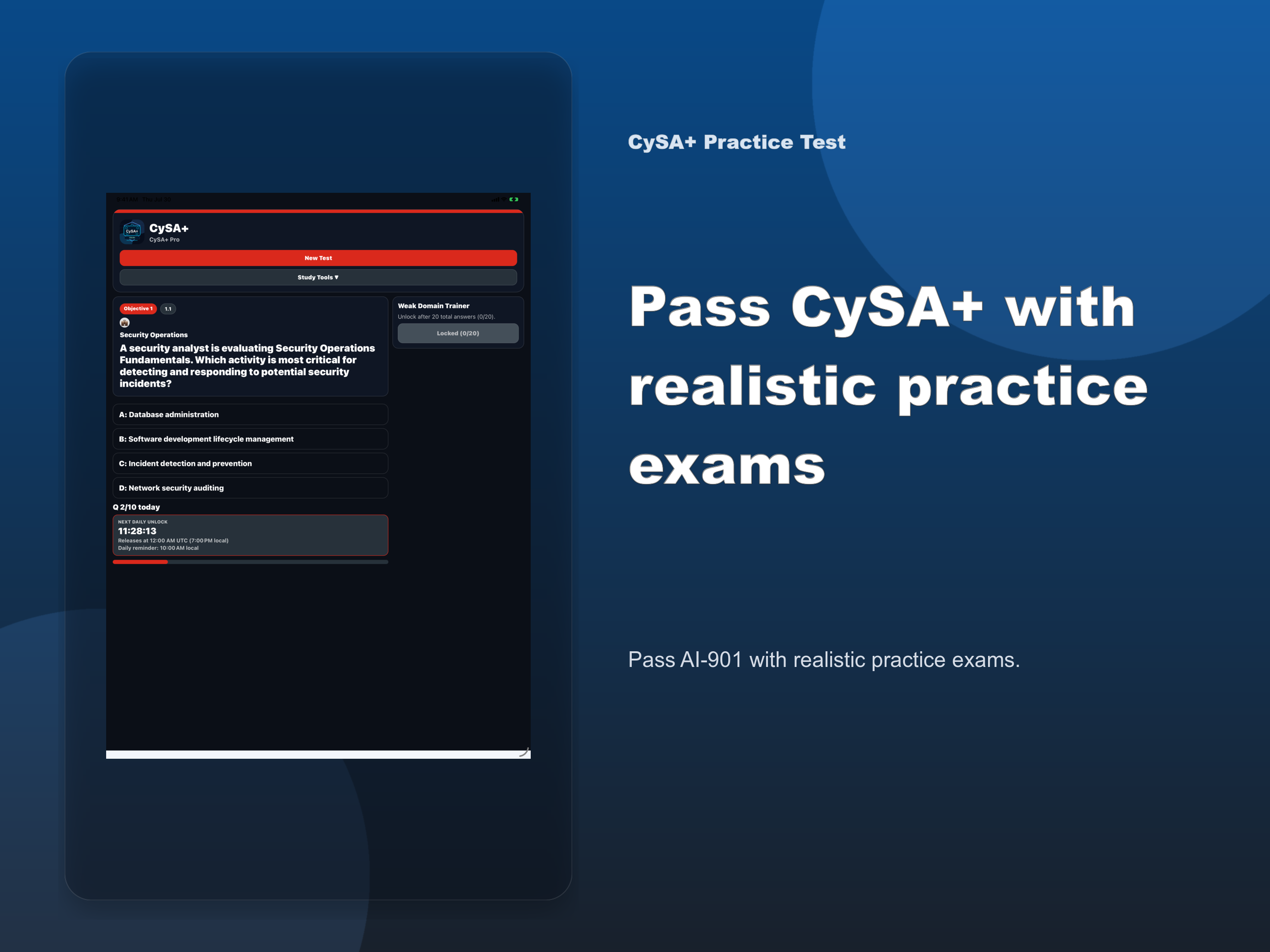 CySA+ Practice Test screenshot 9