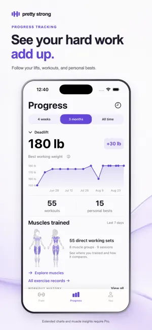 Pretty Strong: Workout Tracker screenshot 3