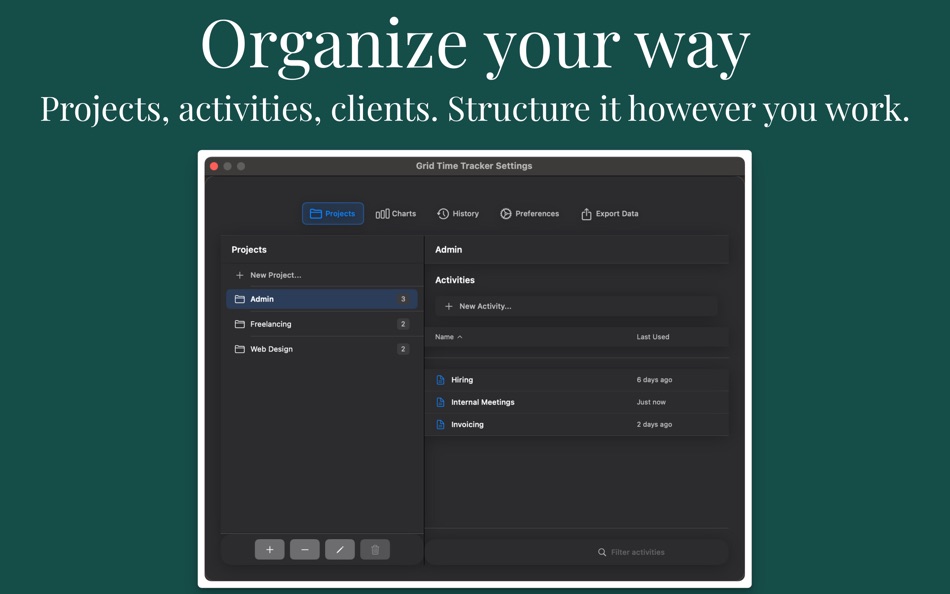 #4. Grid Time Tracker (macOS) Ved: Strivian LLC