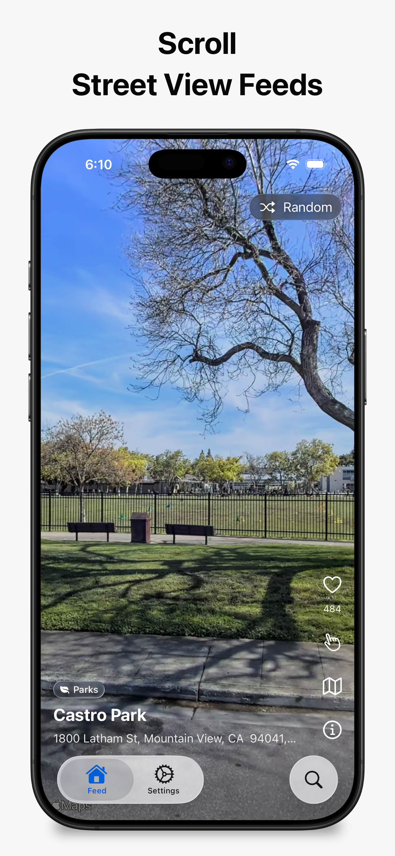StreetPeek: Street View Feed