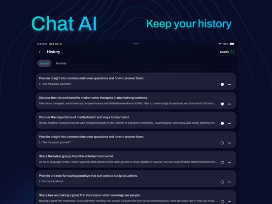 AI Chat: Gem Chatbot Assistant iPad screenshot 4 - Productivity app
