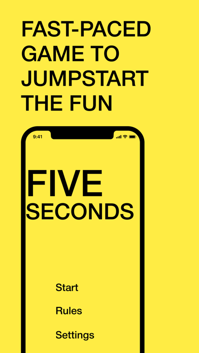 Five seconds, games for party Screenshot