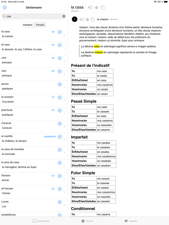Screenshot #4 pour Espagnol Pro - dictionnaire
