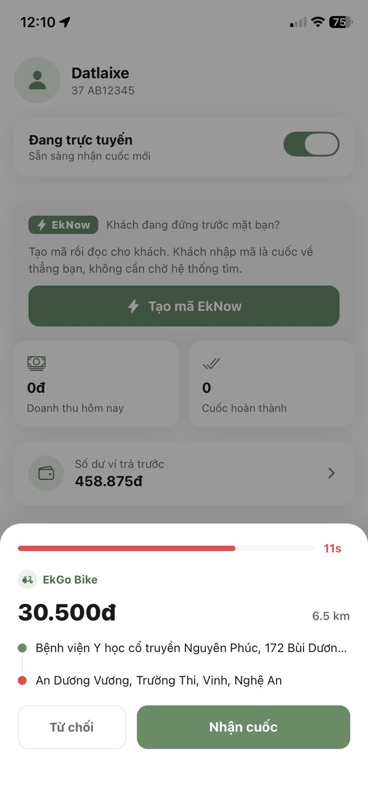 Screenshot 2 of EkGo Tài xế
