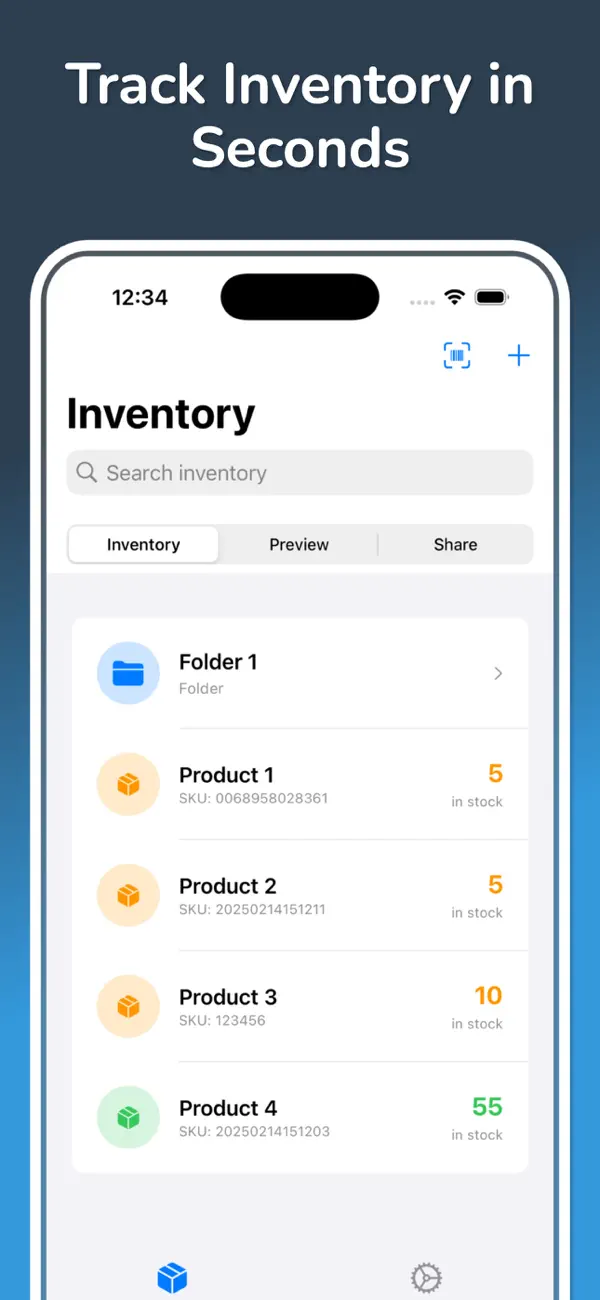 Screenshot #1 pour Inventory: Product Tracker App