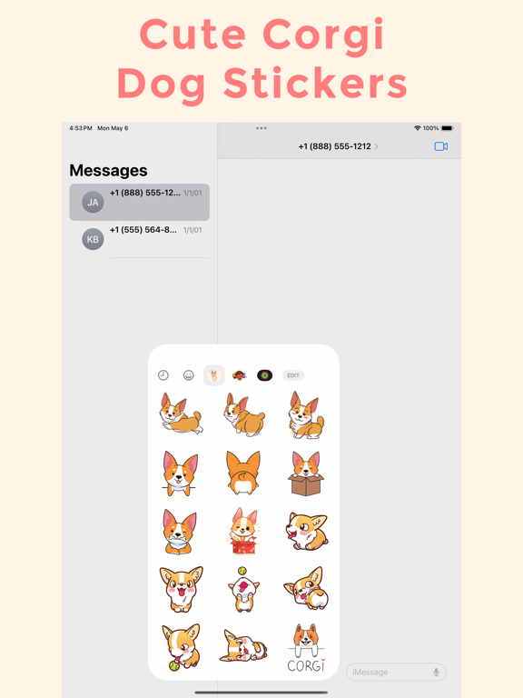 Screenshot #5 pour Cute Corgi Dog Stickers