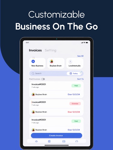 AI Invoice Maker & Receipt iPad screenshot