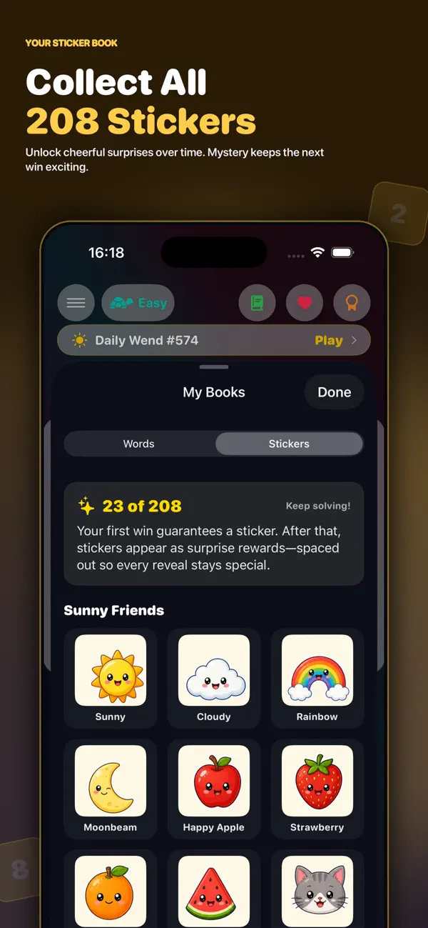 Wend: Word Search Puzzle: Start a fresh board in Wend’s calm, focused interface.