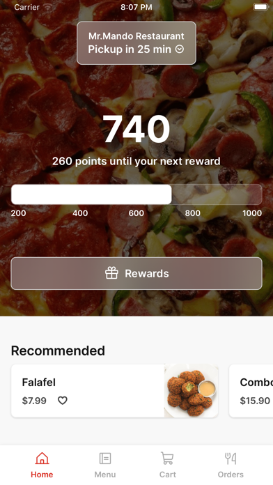 Mr.Mando Restaurant iPhone screenshot 1 - Food & Drink app