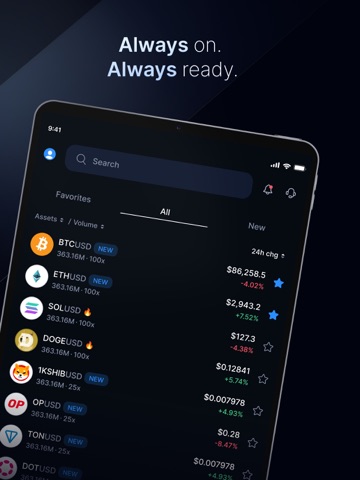 Margex – Up to 100x Leverage iPad screenshot