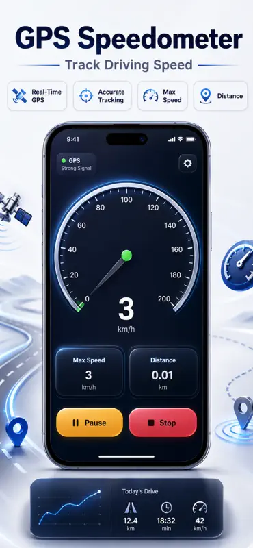 GPS Speedometer: MPH Tracker screenshot 1 of 4