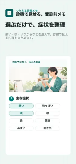 Скриншот つたえる診察メモ на iPhone 1