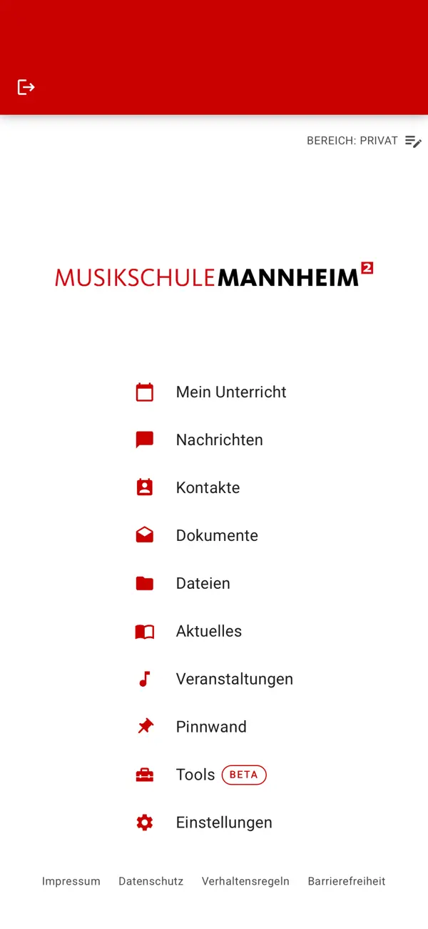 Screenshot #1 pour Musikschule Mannheim