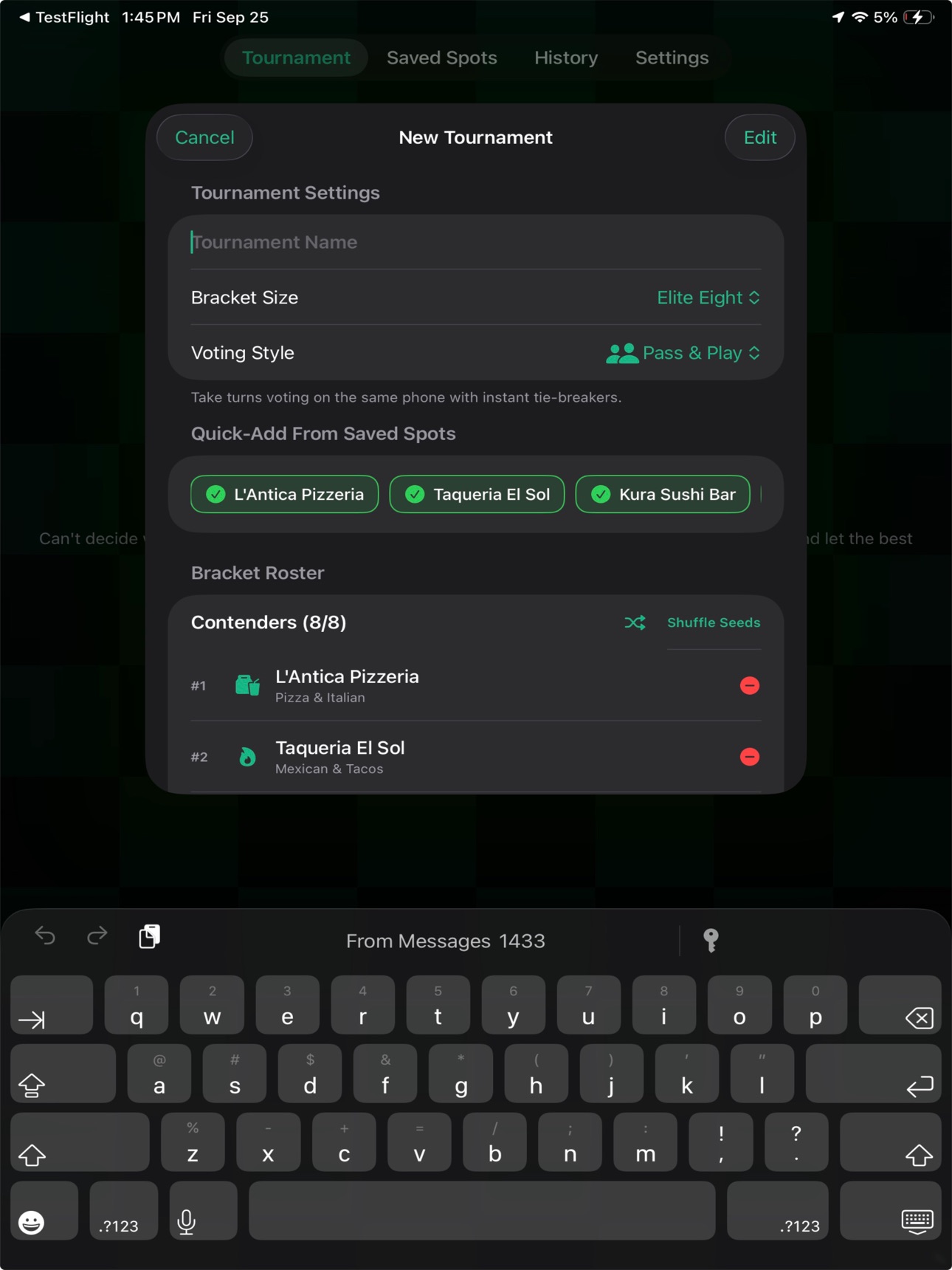Screenshot 7 of DinnerBracket