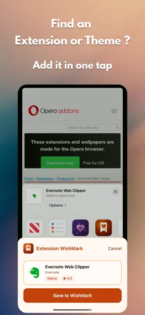 Extension WishMark screenshot 2