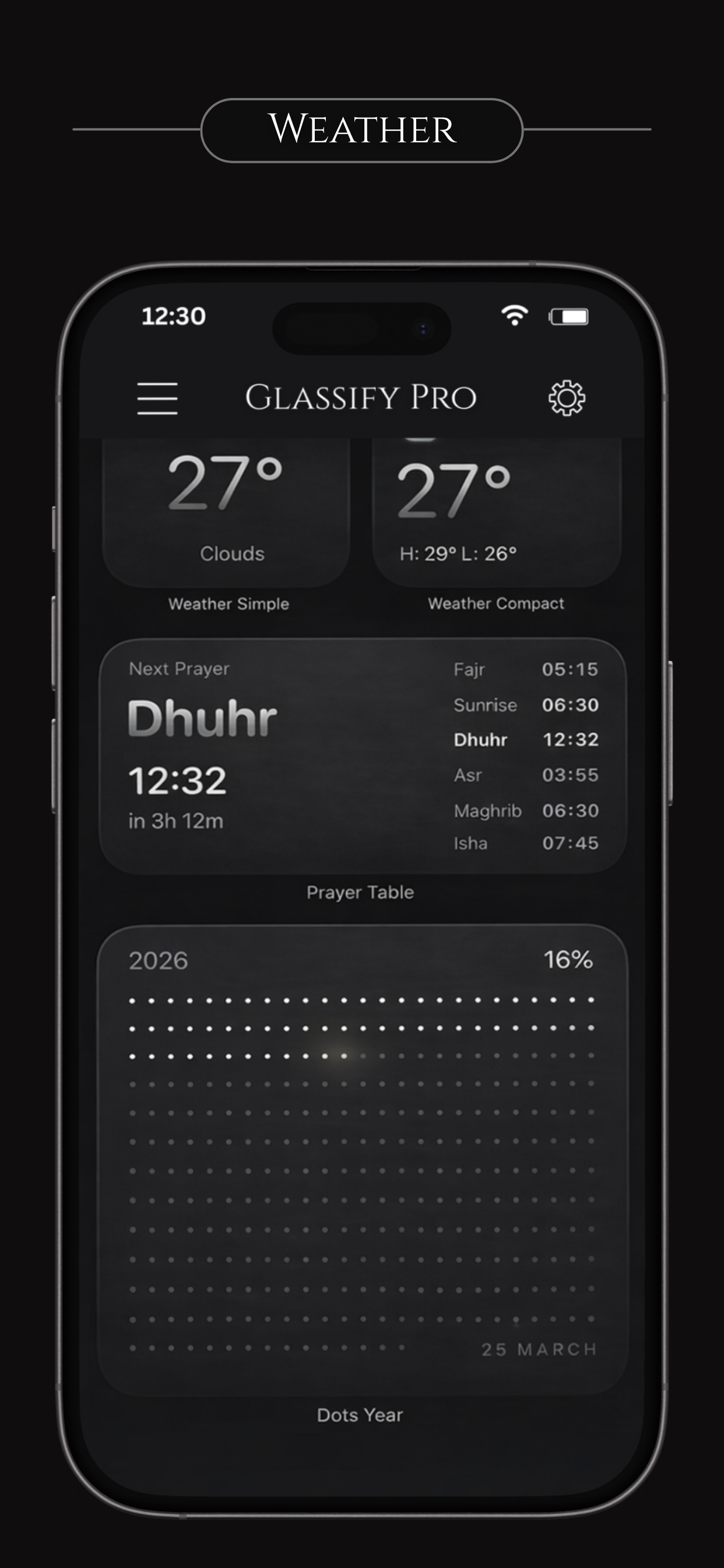 Glassify Pro Widgets and Theme