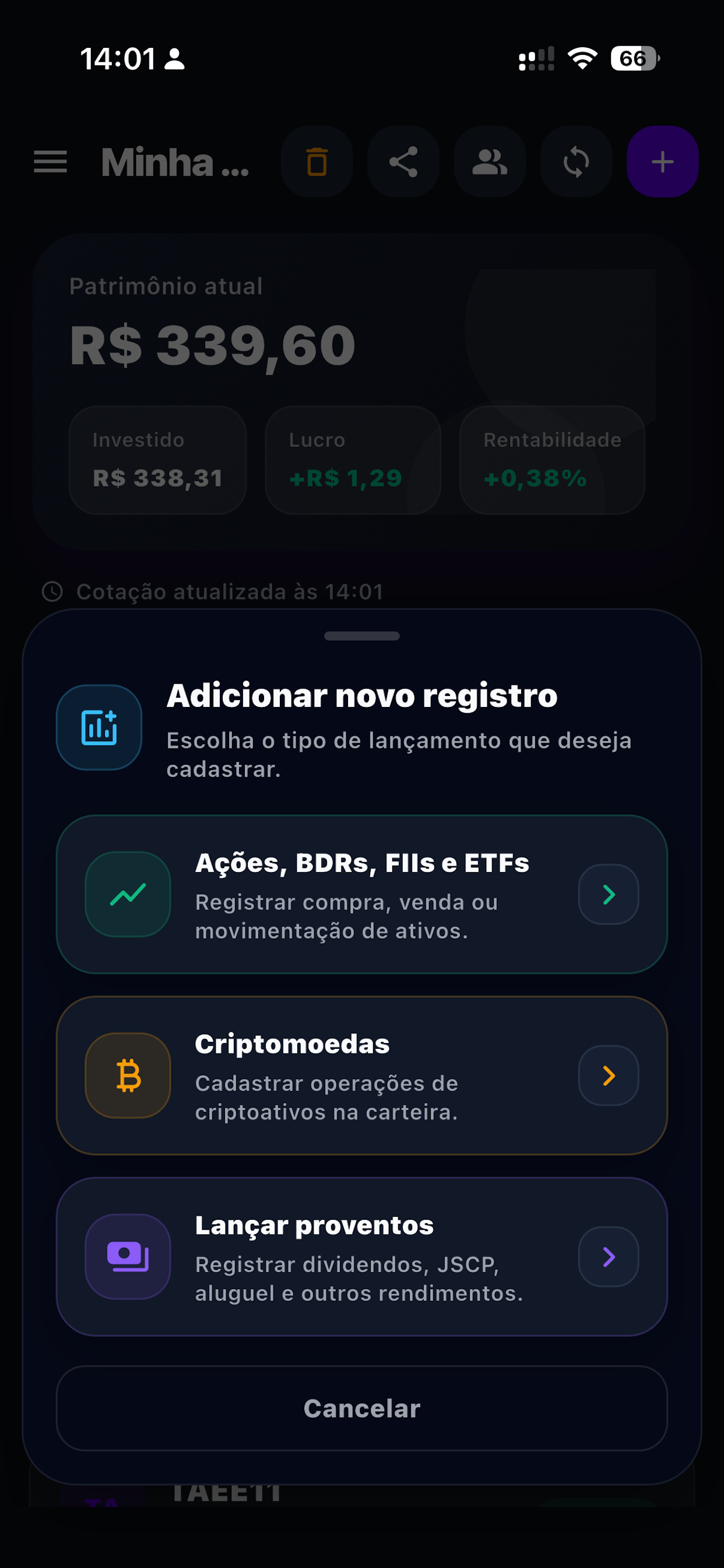 Planilha de Investimentos