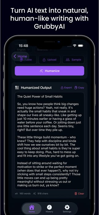 Grubby AI Humanize AI Text Screenshot 1 of 5