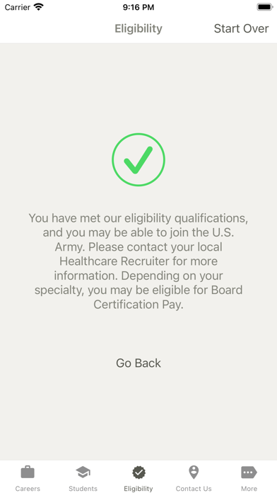 U.S. Army Medicine Careers Screenshot