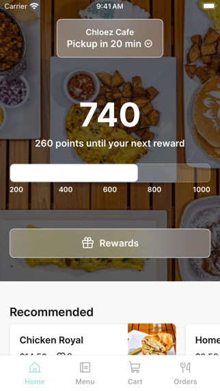 Chloez Cafe iPhone screenshot 1 - Food & Drink app