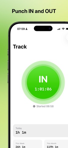Time Tracker – Punchino Screenshot 1 of 7