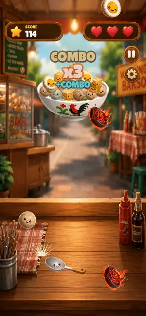 Bakso Bounce: Meatball Arcade screenshot 2