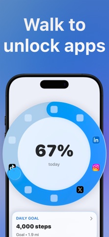 WalkLock: Walk to Unlock Apps iPhone screenshot