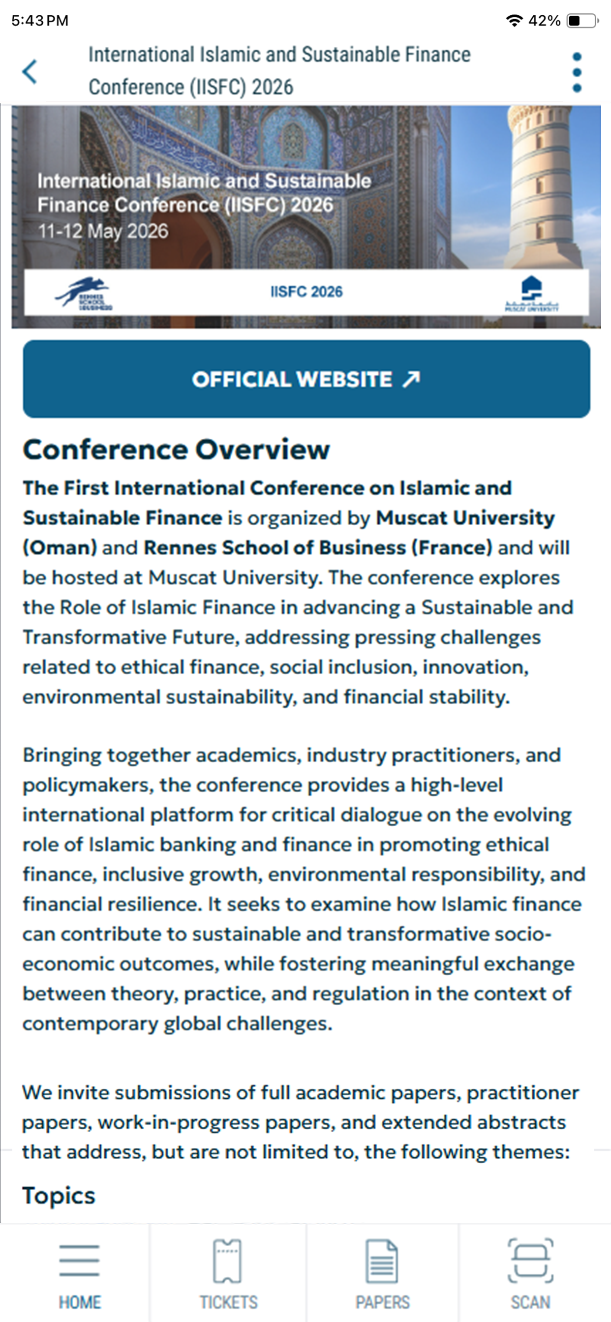 EventsAdmin Muscat University screenshot 2