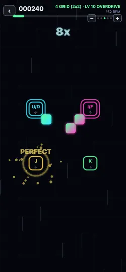 Captura de pantalla de Keycap Dash en iPhone 3