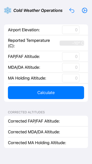 Cold Temperature Operations Screenshot