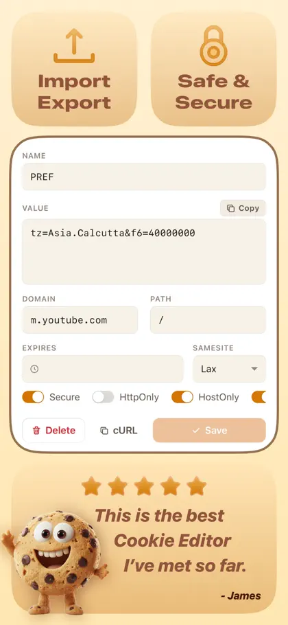 Screenshot 3 di 4 di Cookie Editor & JWT Decoder