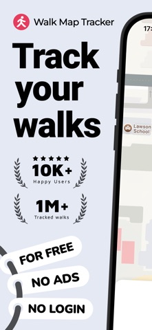 Walk Tracker Map: Steps & GPS Screenshot 1 of 4