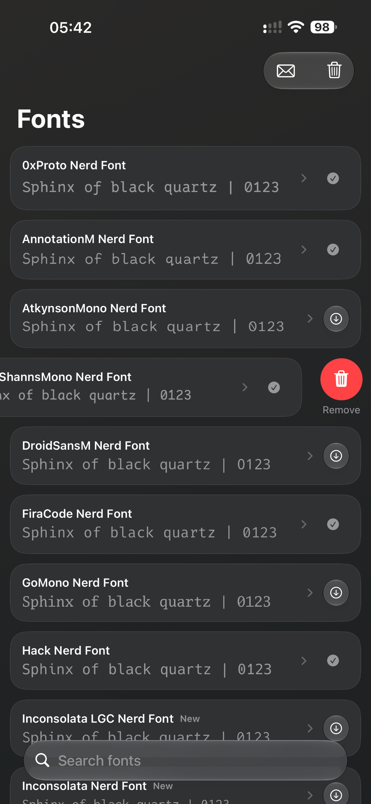 Nerd Fonts Installer