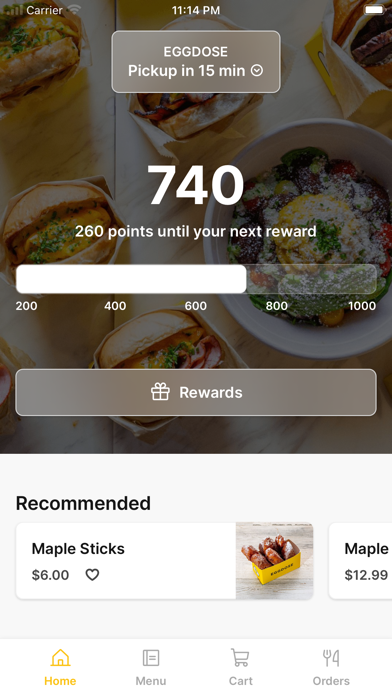 EGGDOSE iPhone screenshot 1 - Food & Drink app