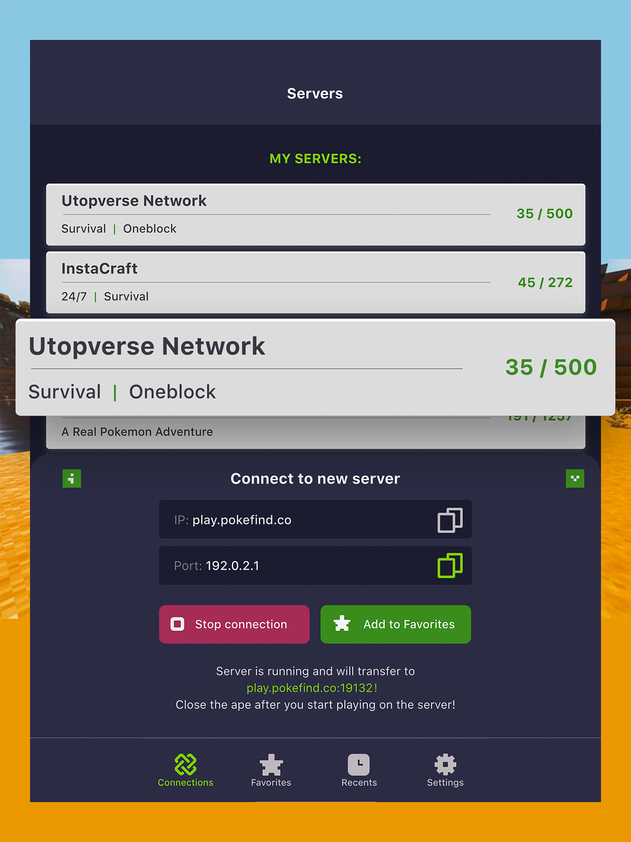 Bedrock Servers Connector